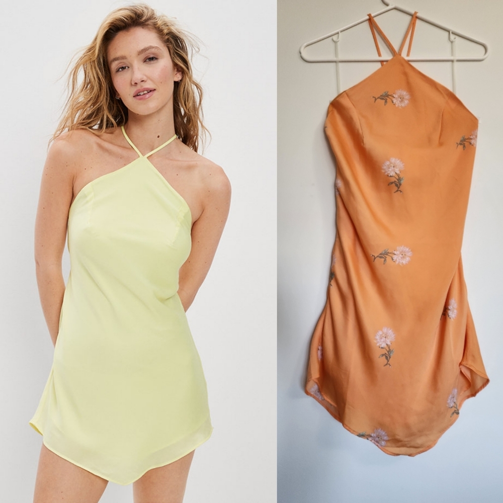 AE Silky Halter Mini dress medium